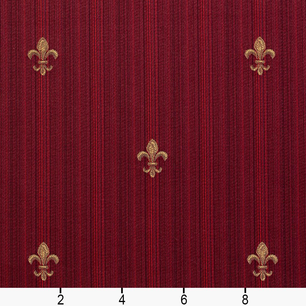 D312 Small Scale Ruby Medallion Red & Burgundy Charlotte Fabrics