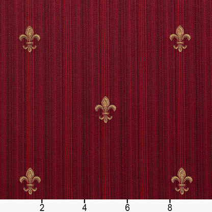 D312 Small Scale Ruby Medallion Red & Burgundy Charlotte Fabrics