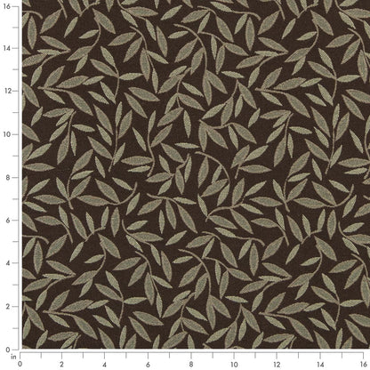 D3131 Leaves Wintermoss Brown,Green Charlotte Fabrics