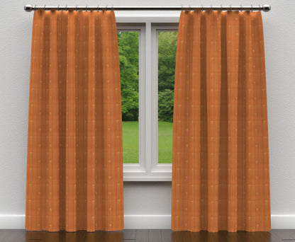 D314 Small Scale Amber Medallion Orange & Rust Charlotte Fabrics
