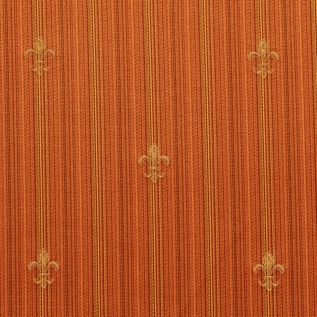 D314 Small Scale Amber Medallion Orange & Rust Charlotte Fabrics