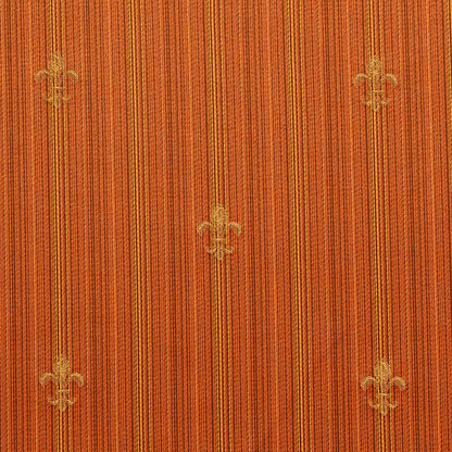 D314 Small Scale Amber Medallion Orange & Rust Charlotte Fabrics