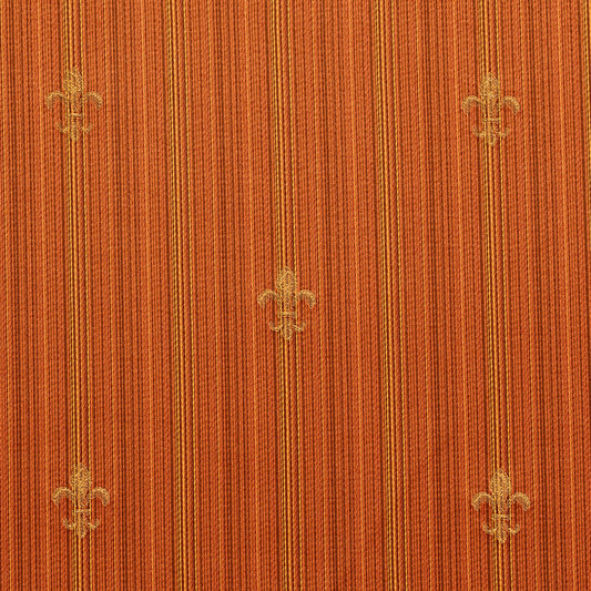D314 Small Scale Amber Medallion Orange & Rust Charlotte Fabrics