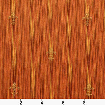 D314 Small Scale Amber Medallion Orange & Rust Charlotte Fabrics