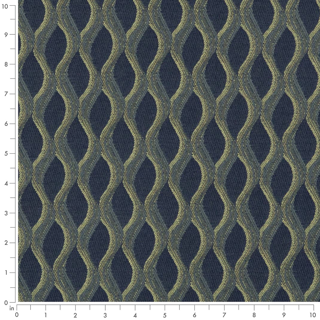 D3150 Abstract & Geometric Marine Blue Charlotte Fabrics
