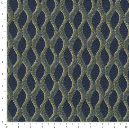 D3150 Abstract & Geometric Marine Blue Charlotte Fabrics