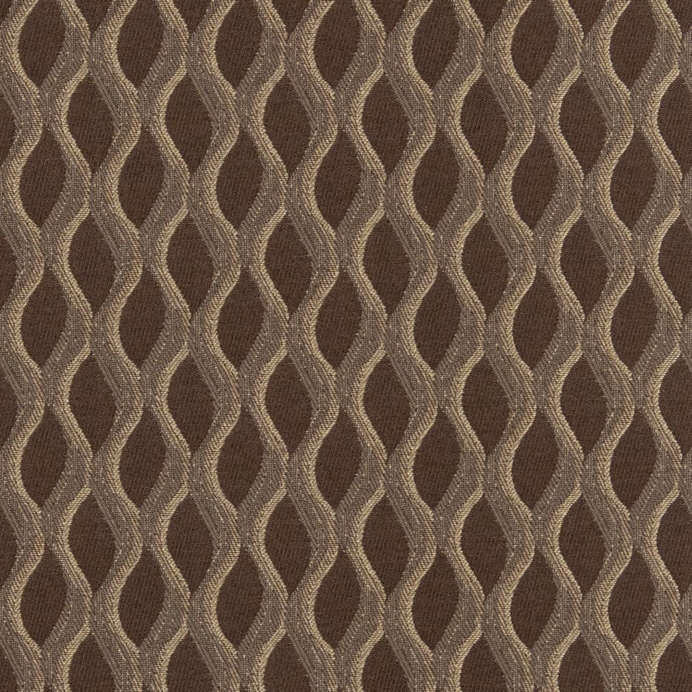 D3152 Abstract & Geometric Mahogany Brown Charlotte Fabrics