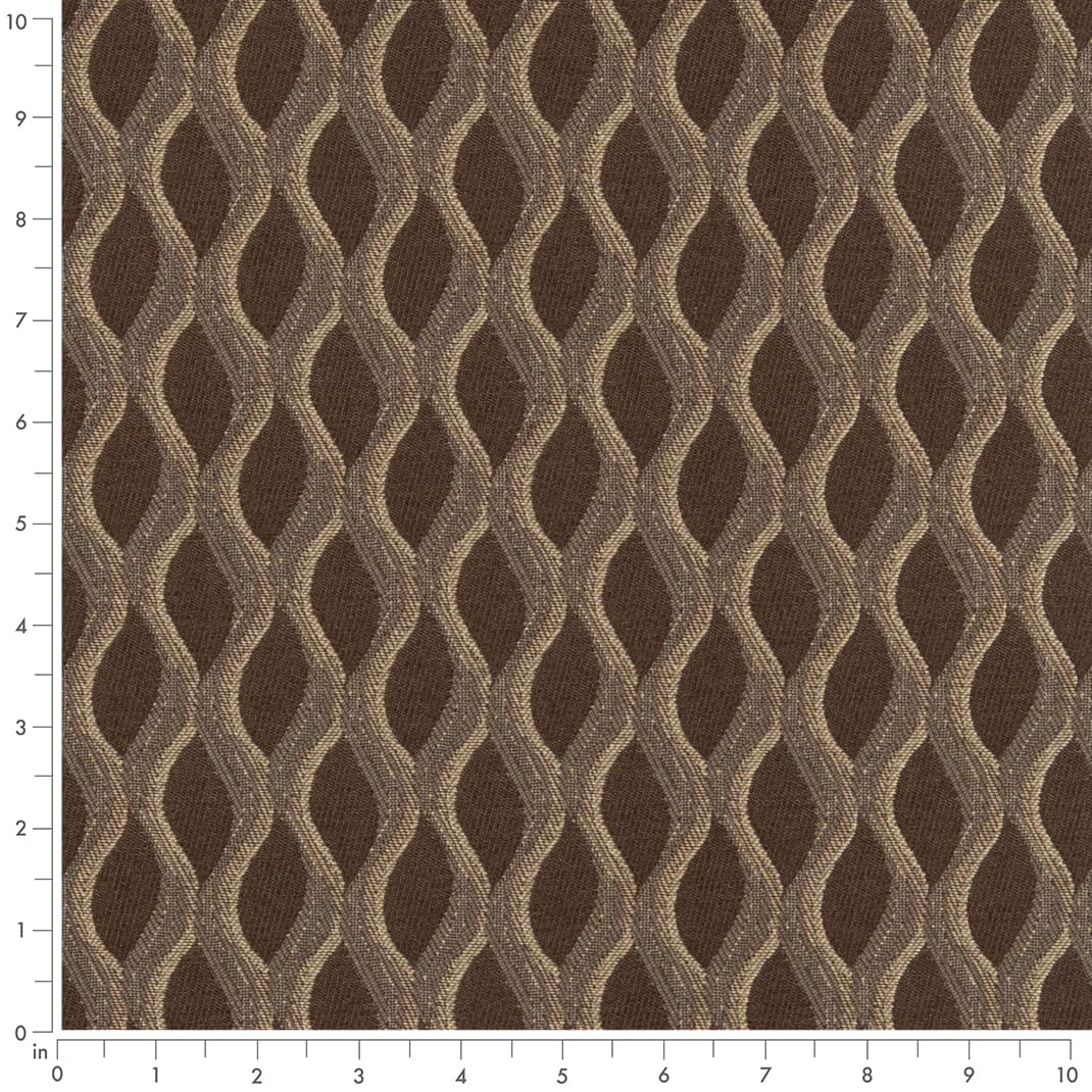 D3152 Abstract & Geometric Mahogany Brown Charlotte Fabrics