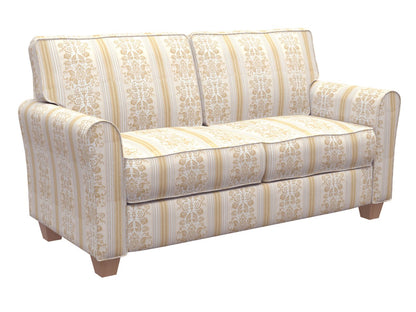 D315 Damask,Stripe Antique Vintage Gold & Yellow Charlotte Fabrics