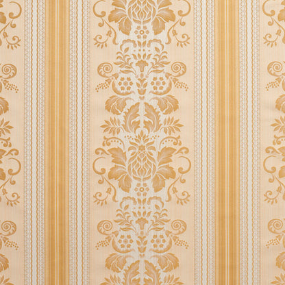 D315 Damask,Stripe Antique Vintage Gold & Yellow Charlotte Fabrics