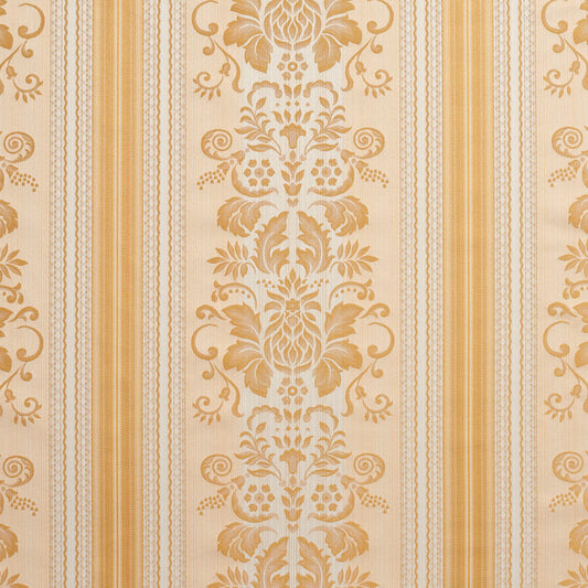 D315 Damask,Stripe Antique Vintage Gold & Yellow Charlotte Fabrics