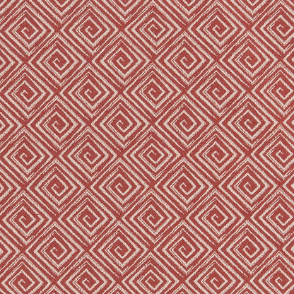 D3166 Abstract & Geometric,Greek Key Candy Coral & Peach Charlotte Fabrics