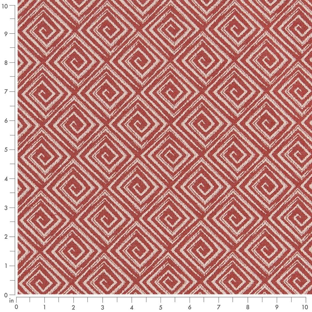 D3166 Abstract & Geometric,Greek Key Candy Coral & Peach Charlotte Fabrics