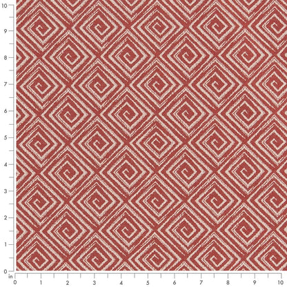 D3166 Abstract & Geometric,Greek Key Candy Coral & Peach Charlotte Fabrics
