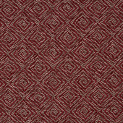 D3167 Abstract & Geometric,Greek Key Currant Red & Burgundy Charlotte Fabrics