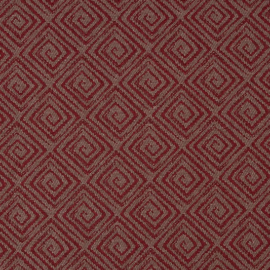 D3167 Abstract & Geometric,Greek Key Currant Red & Burgundy Charlotte Fabrics