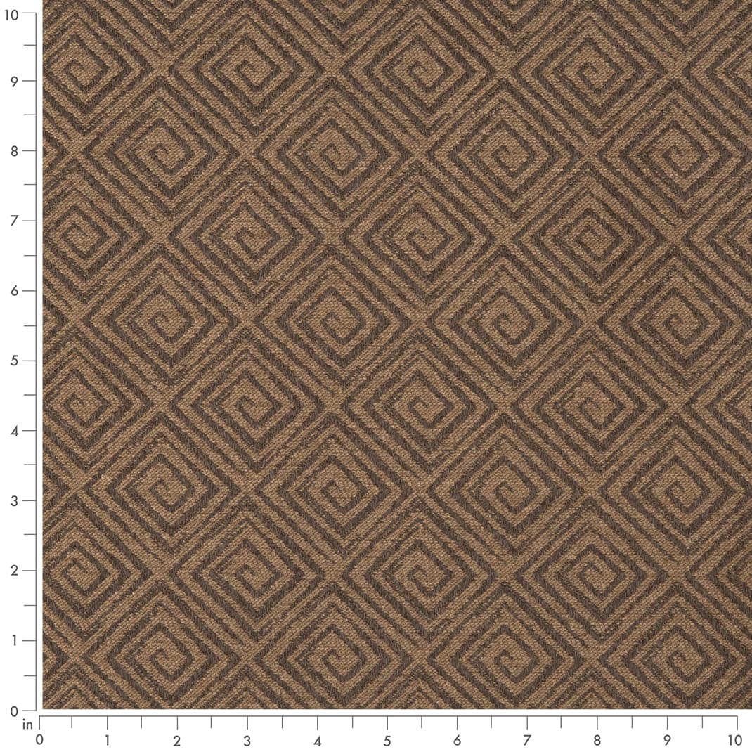 D3169 Abstract & Geometric,Greek Key Truffle Brown Charlotte Fabrics