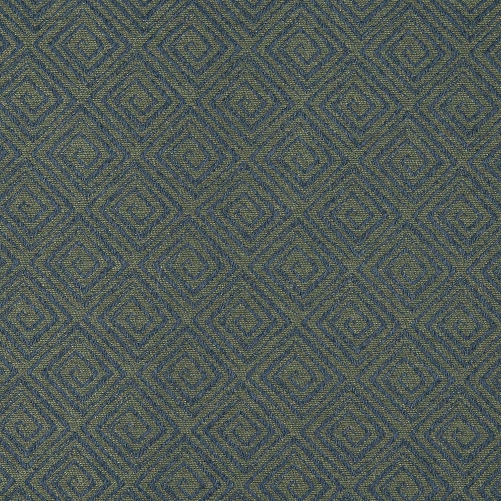 D3171 Abstract & Geometric,Greek Key Juniper Blue,Green Charlotte Fabrics