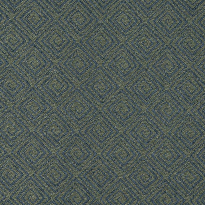 D3171 Abstract & Geometric,Greek Key Juniper Blue,Green Charlotte Fabrics