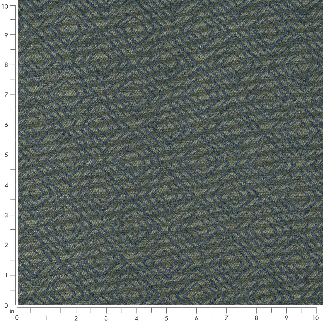 D3171 Abstract & Geometric,Greek Key Juniper Blue,Green Charlotte Fabrics