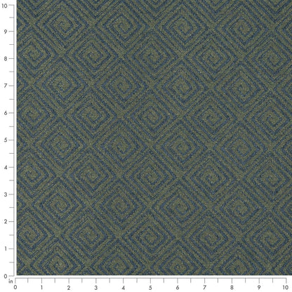 D3171 Abstract & Geometric,Greek Key Juniper Blue,Green Charlotte Fabrics