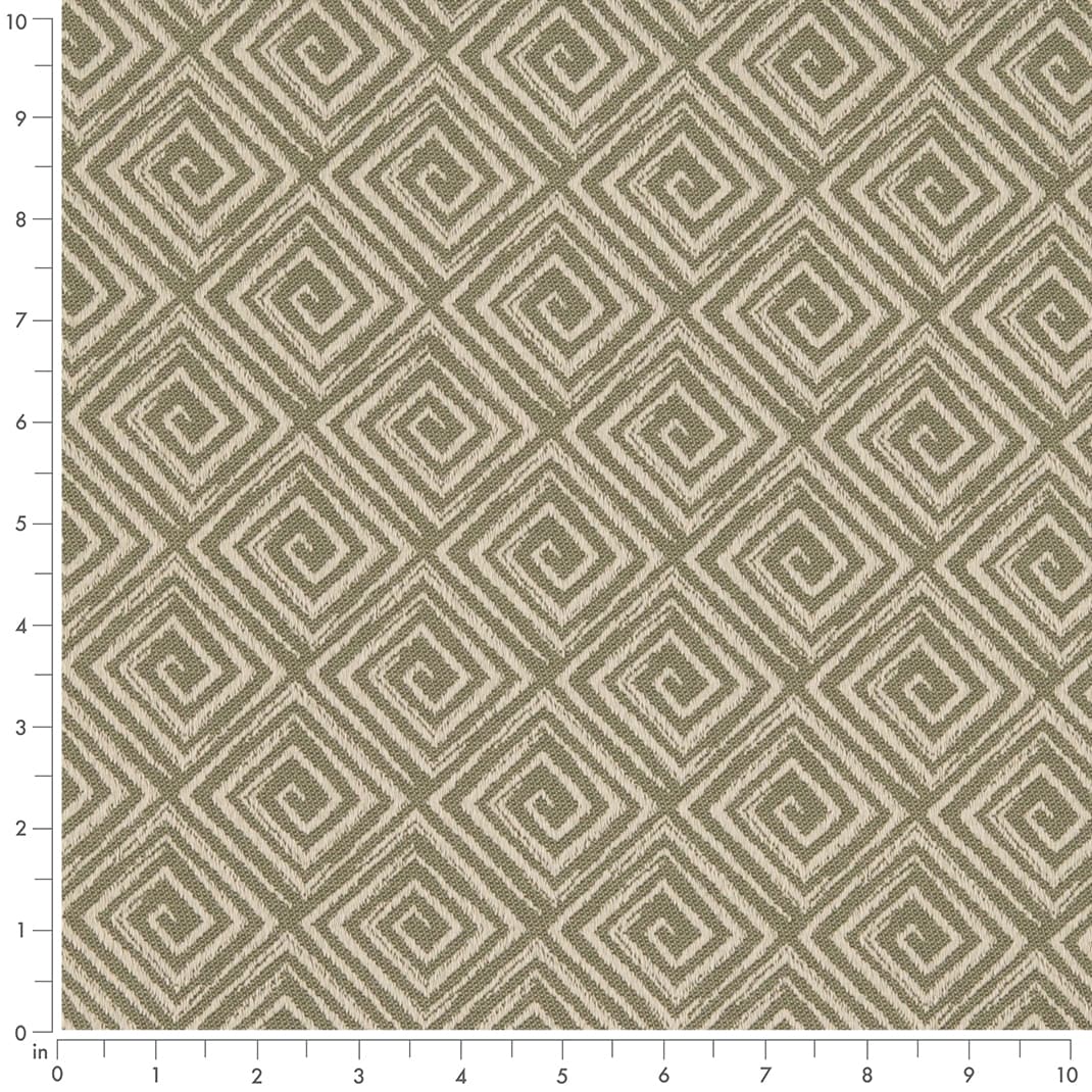 D3174 Abstract & Geometric,Greek Key Sprout Green Charlotte Fabrics