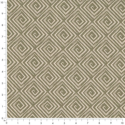 D3174 Abstract & Geometric,Greek Key Sprout Green Charlotte Fabrics