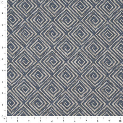 D3175 Abstract & Geometric,Greek Key Sky Blue Charlotte Fabrics