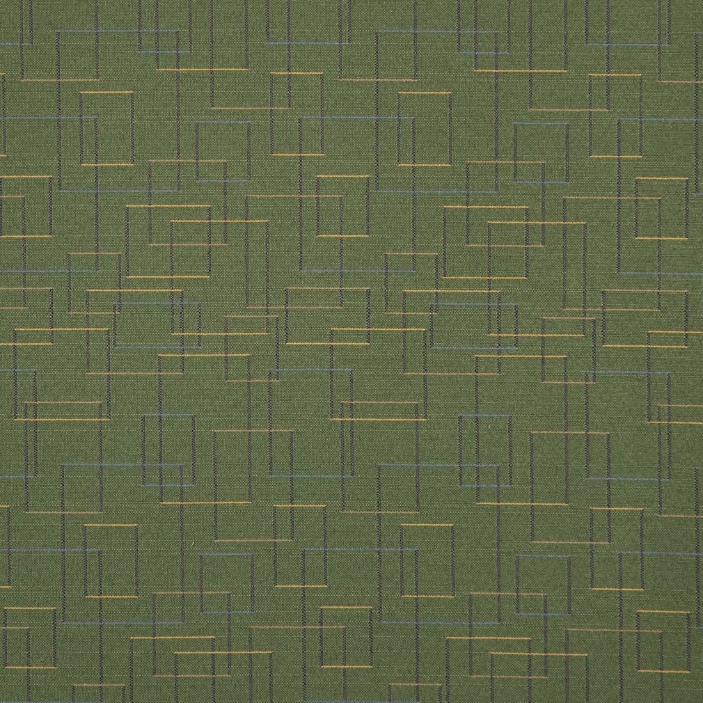 D3179 Abstract & Geometric Clover Green Charlotte Fabrics