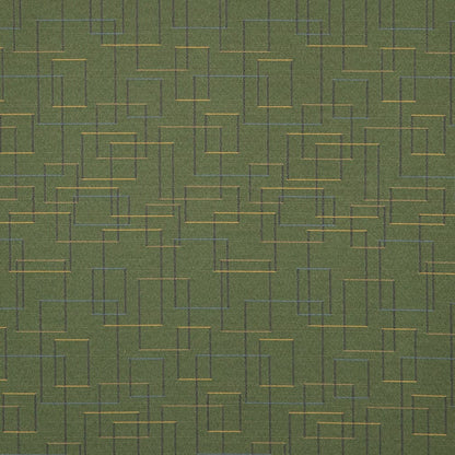D3179 Abstract & Geometric Clover Green Charlotte Fabrics