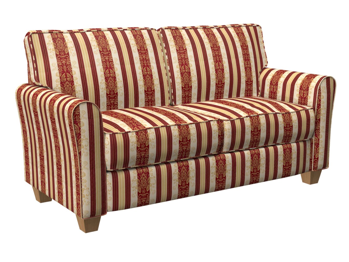D317 Damask,Stripe Ruby Vintage Red & Burgundy Charlotte Fabrics