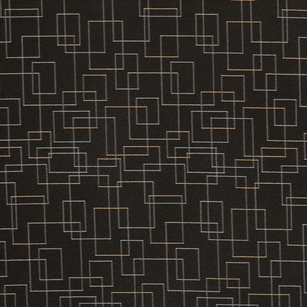 D3181 Abstract & Geometric Ebony Black Charlotte Fabrics
