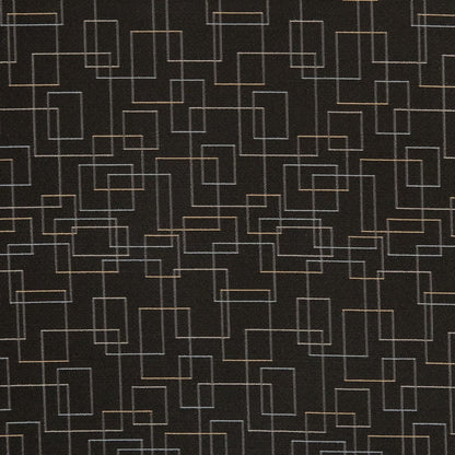 D3181 Abstract & Geometric Ebony Black Charlotte Fabrics