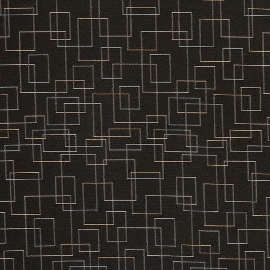 D3181 Abstract & Geometric Ebony Black Charlotte Fabrics