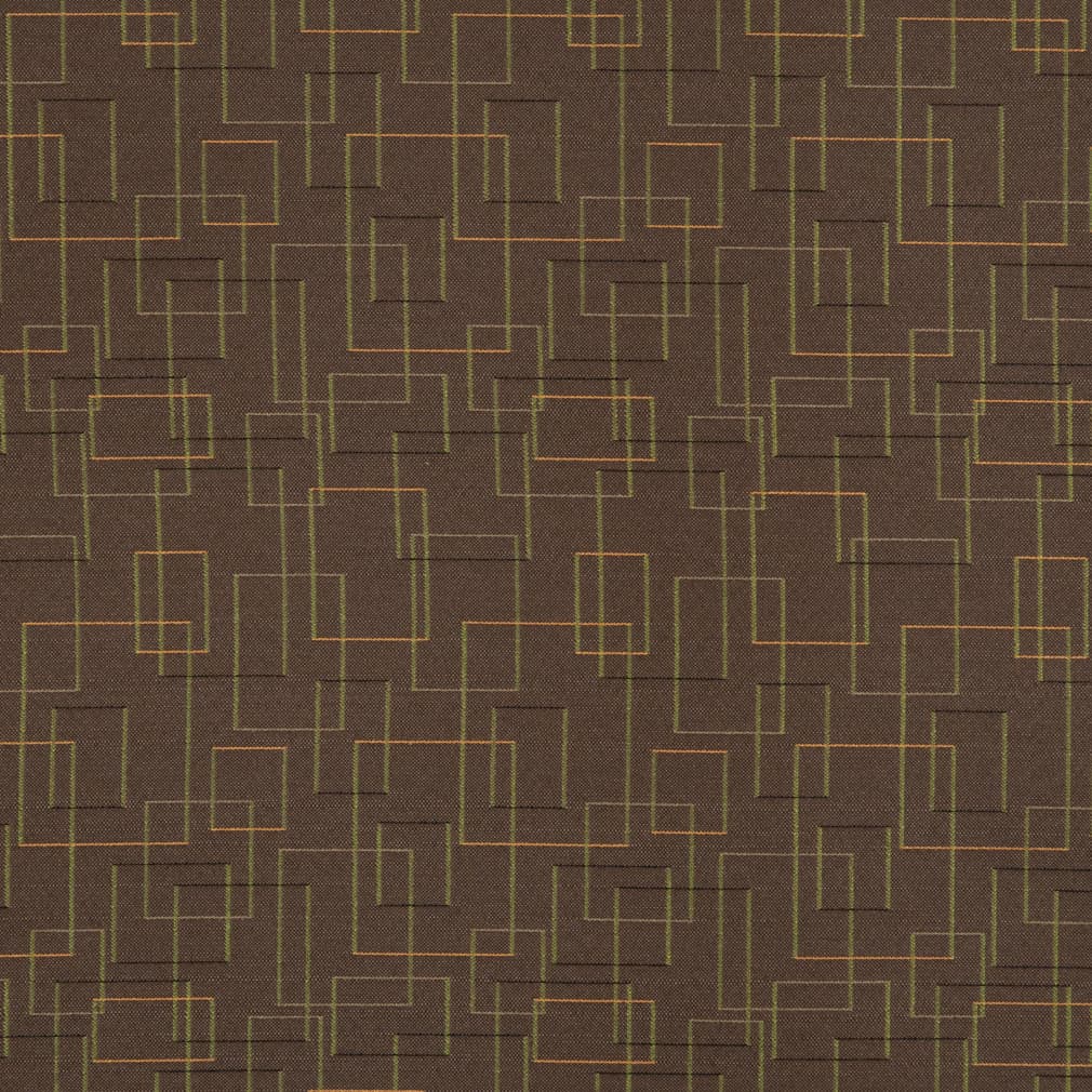 D3183 Abstract & Geometric Mint Chocolate Brown Charlotte Fabrics