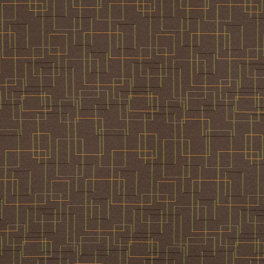 D3183 Abstract & Geometric Mint Chocolate Brown Charlotte Fabrics