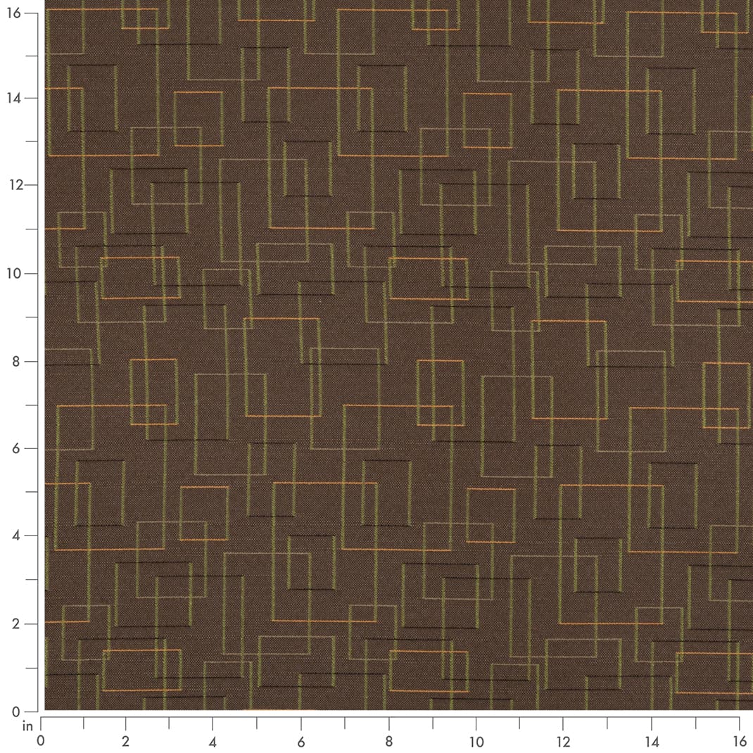 D3183 Abstract & Geometric Mint Chocolate Brown Charlotte Fabrics