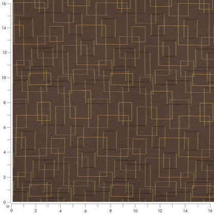 D3183 Abstract & Geometric Mint Chocolate Brown Charlotte Fabrics