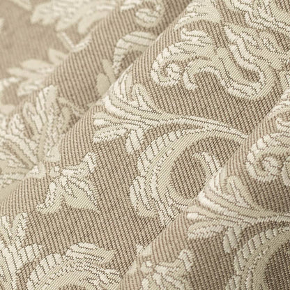 D3235 Damask Beige Belle Beige & Taupe Charlotte Fabrics