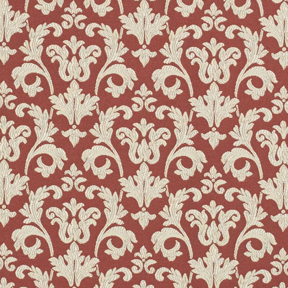 D3236 Abstract & Geometric,Damask Ruby Belle Red & Burgundy Charlotte Fabrics