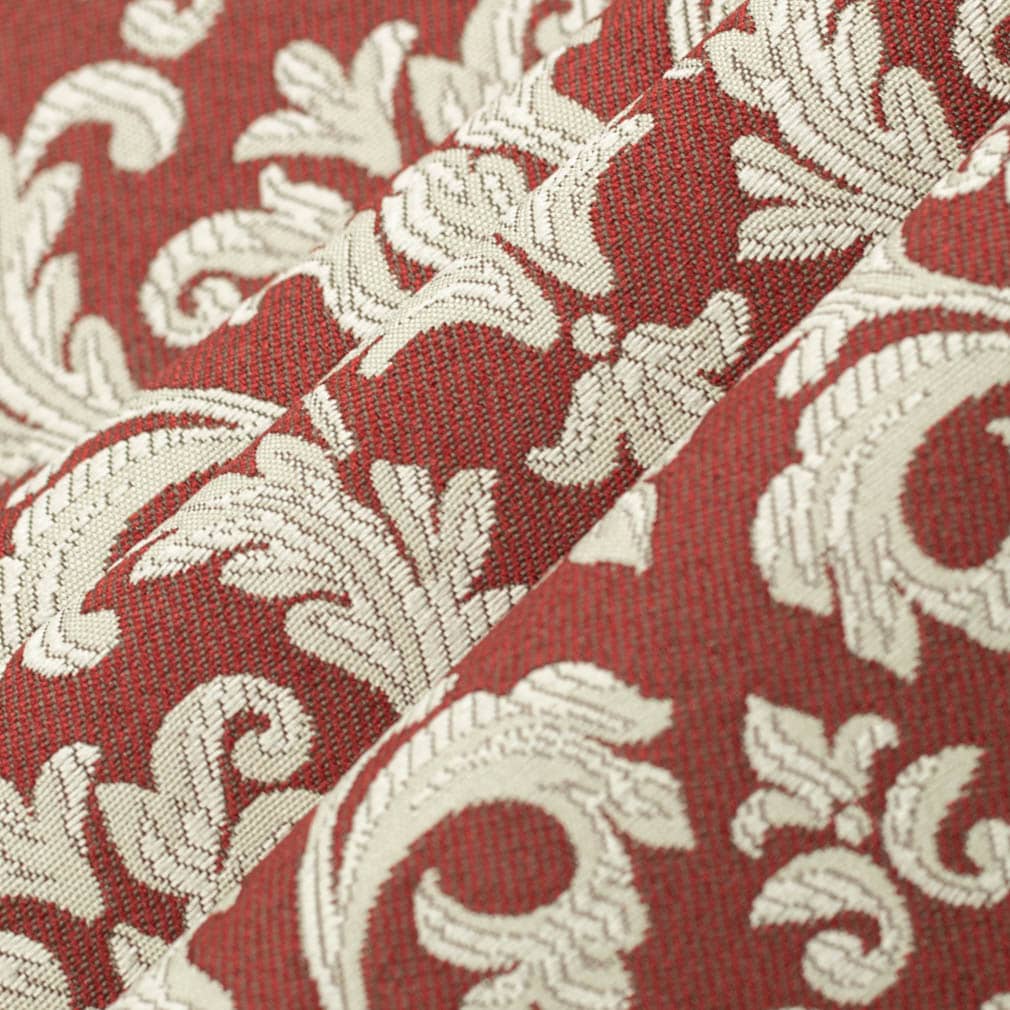 D3236 Abstract & Geometric,Damask Ruby Belle Red & Burgundy Charlotte Fabrics