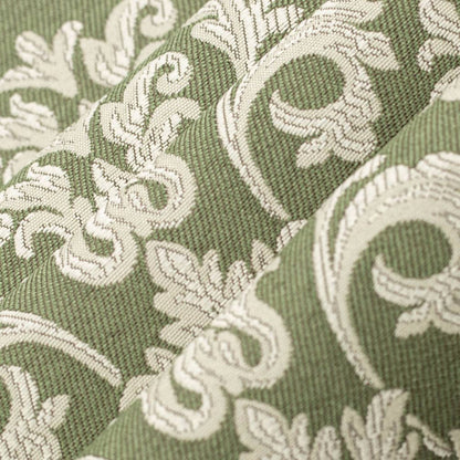 D3238 Abstract & Geometric,Damask Juniper Belle Green Charlotte Fabrics
