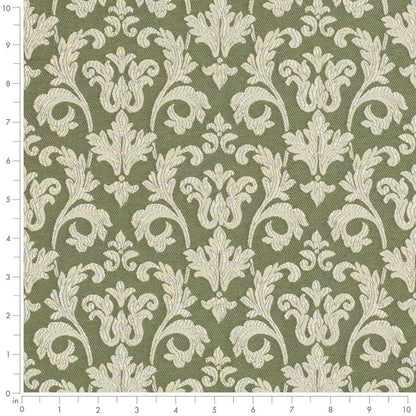 D3238 Abstract & Geometric,Damask Juniper Belle Green Charlotte Fabrics