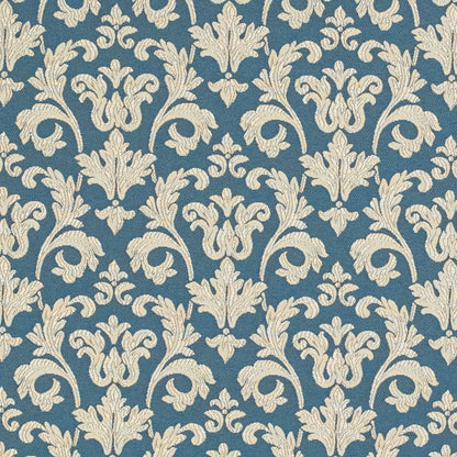 D3239 Abstract & Geometric,Damask Royal Belle Blue Charlotte Fabrics