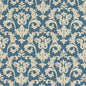 D3239 Abstract & Geometric,Damask Royal Belle Blue Charlotte Fabrics