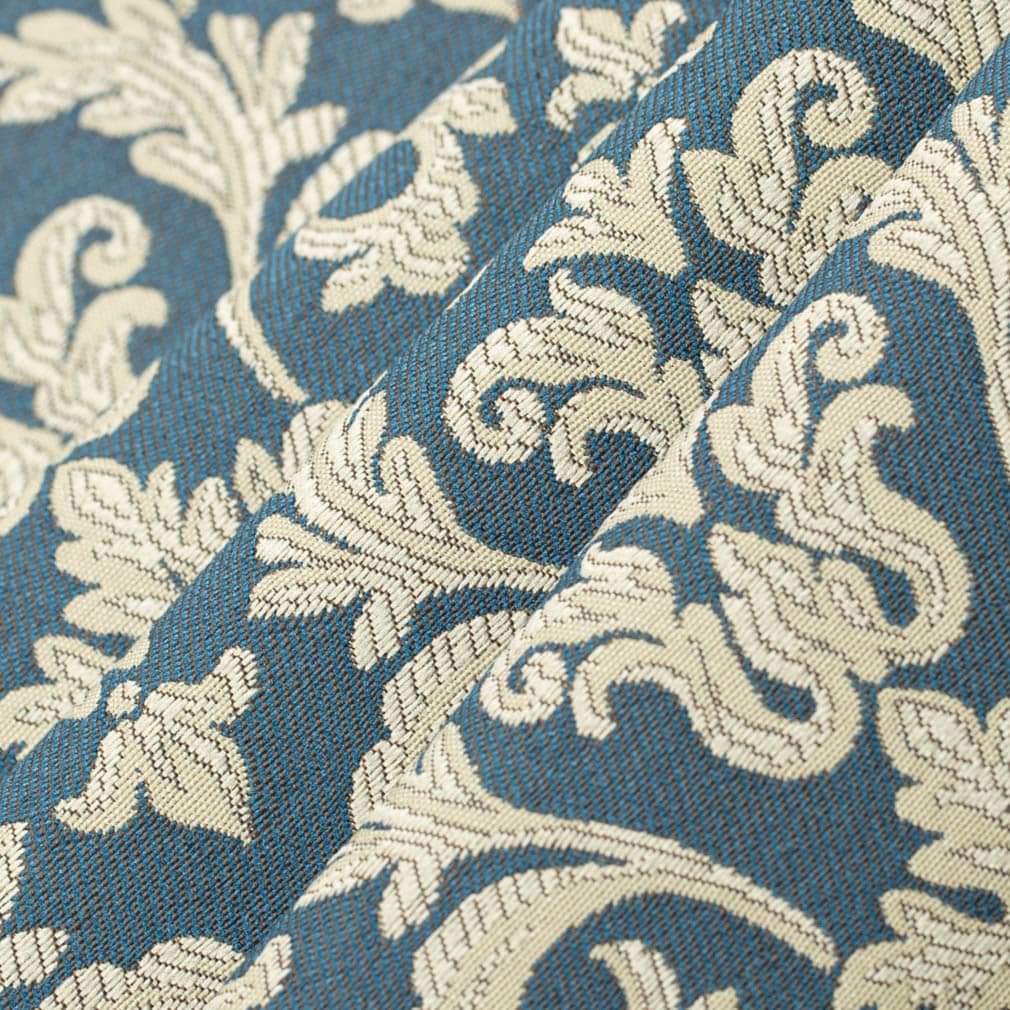 D3239 Abstract & Geometric,Damask Royal Belle Blue Charlotte Fabrics