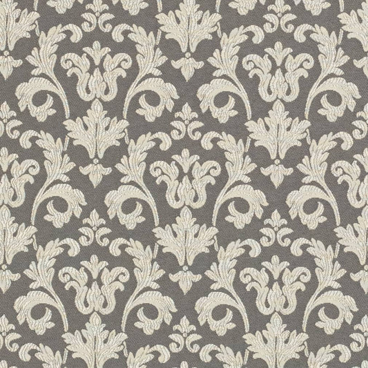 D3240 Damask Grey & Silver Charlotte Fabrics Woven Patterns