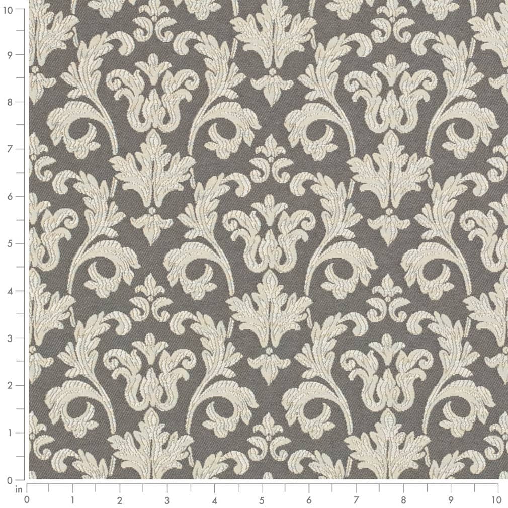 D3240 Damask Pewter Belle Grey & Silver Charlotte Fabrics