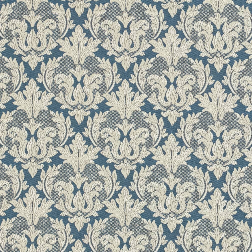 D3251 Abstract & Geometric,Damask Royal Trellis Blue Charlotte Fabrics