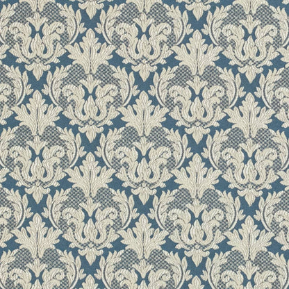 D3251 Abstract & Geometric,Damask Royal Trellis Blue Charlotte Fabrics